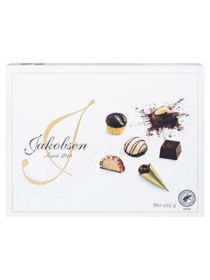 Jacobsen Praline Набор конфет в темном, горьком и молочном шоколаде с начинками  225 г