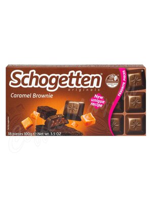 Schogetten Caramel Brownie молочный шоколад с карамелью и брауни 100 г