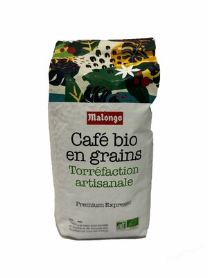 Кофе Malongo в зернах Cafe Bio en Grains Premium Expresso 1 кг